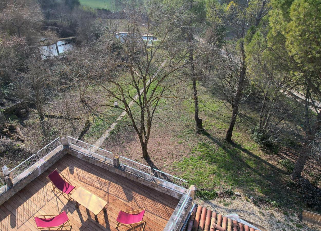 Grand Gite Les Cabanes De Fallot Pour 19 Personnes - Piscine Naturelle L'isle-Bouzon Eksteriør billede
