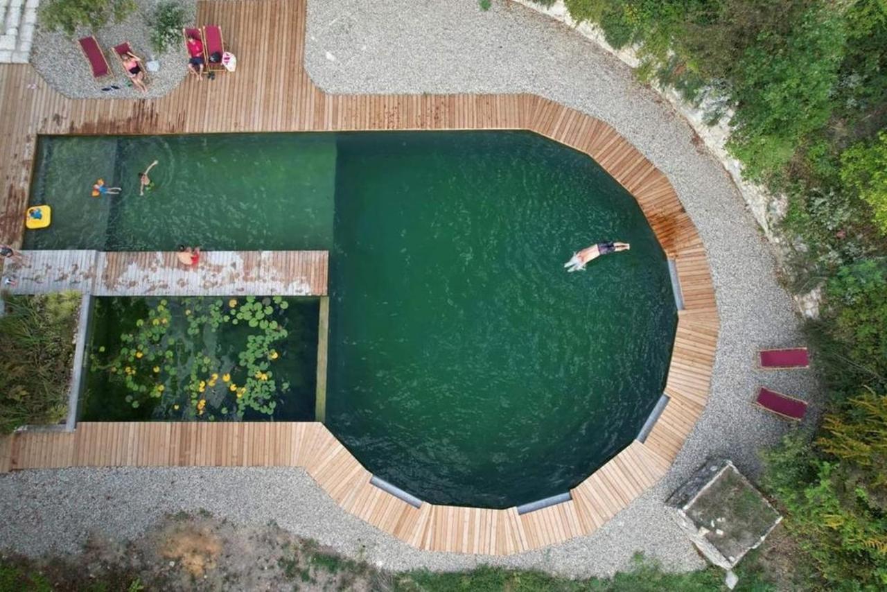 Grand Gite Les Cabanes De Fallot Pour 19 Personnes - Piscine Naturelle L'isle-Bouzon Eksteriør billede
